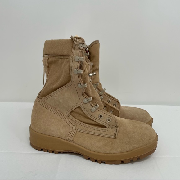 Wellco Shoes Us Army Wellco Combat Boots Mens 85r Vibram Sole Hot Weather Flame Resistant